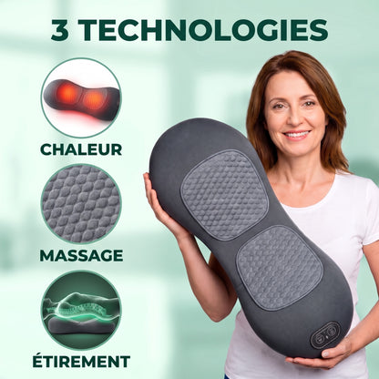 Les 3 technologies de LomboCalm : chaleur, massage, étirement