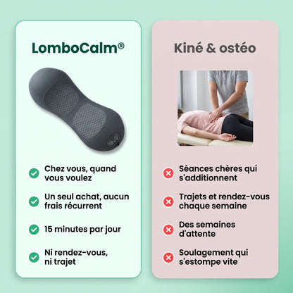 LomboCalm comparé au kiné et à l'ostéo